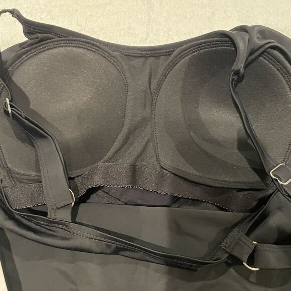 Women’s Septangle Tankini Bathing Suit Swimsuit Top only Black Size 12 NEW - Picture 5 of 6